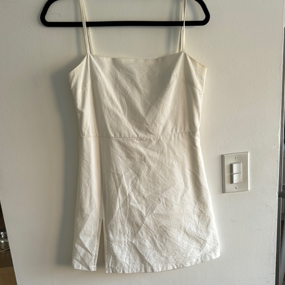 White Mini Graduation Dress